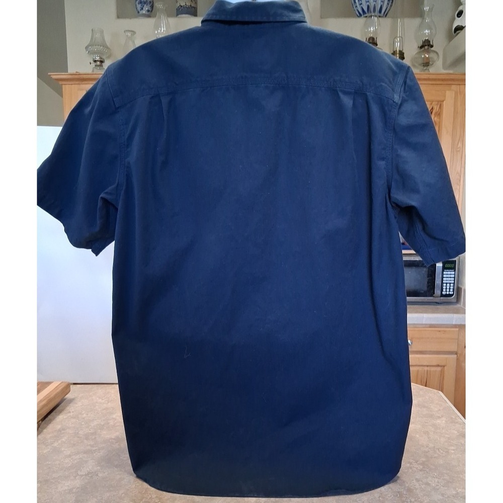Carhartt Rugged Flex Work Shirt Mens XL Blue Relaxed Fit Workwear Casual 103555 - Picture 3 of 9